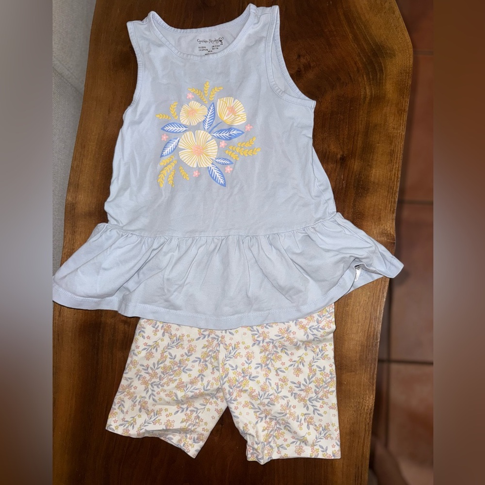 Cynthia Rowley Light Blue and‎ Yellow Floral Kids Matching Set
